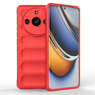 For Realme 11 Pro 5G/11 Pro+ 5G Magic Shield TPU + Flannel Phone Case(Red)