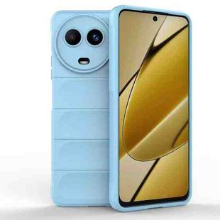 For Realme 11 5G Global Magic Shield TPU + Flannel Phone Case(Light Blue)