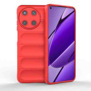 For Realme 11 4G Global Magic Shield TPU + Flannel Phone Case(Red)