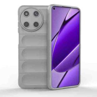 For Realme 11 4G Global Magic Shield TPU + Flannel Phone Case(Grey)