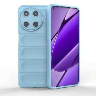For Realme 11 4G Global Magic Shield TPU + Flannel Phone Case(Light Blue)