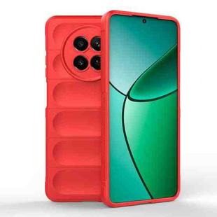 For Realme 12 5G Global Magic Shield TPU + Flannel Phone Case(Red)