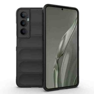 For Realme C65 4G Global Magic Shield TPU + Flannel Phone Case(Black)