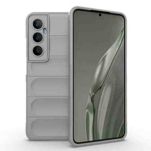 For Realme C65 4G Global Magic Shield TPU + Flannel Phone Case(Grey)