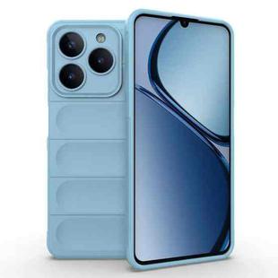 For Realme C63 4G Global Magic Shield TPU + Flannel Phone Case(Light Blue)