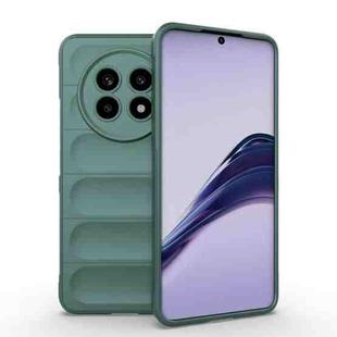 For Realme 13 Pro 5G Global Magic Shield TPU + Flannel Phone Case(Dark Green)