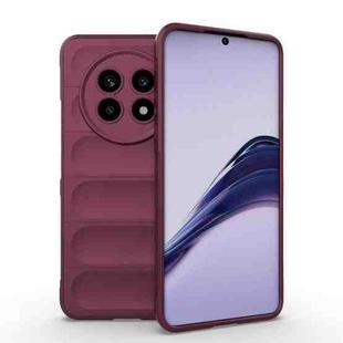 For Realme 13 Pro 5G Global Magic Shield TPU + Flannel Phone Case(Wine Red)