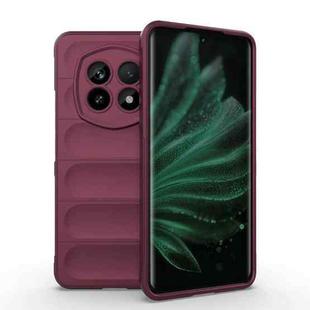 For Realme P2 Pro 5G Global Magic Shield TPU + Flannel Phone Case(Wine Red)