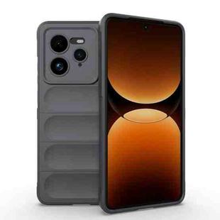 For Realme GT 7 Pro 5G Magic Shield TPU + Flannel Phone Case(Dark Grey)