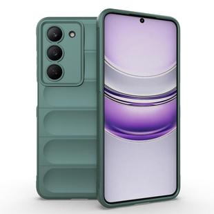For Realme V60 Pro / 14x 5G Global Magic Shield TPU + Flannel Phone Case(Dark Green)