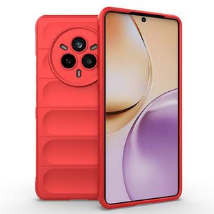 For Realme 14 Pro 5G Global Magic Shield TPU + Flannel Phone Case(Red)