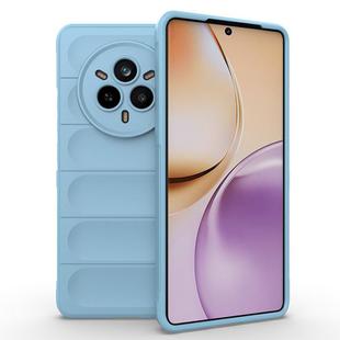 For Realme 14 Pro 5G Global Magic Shield TPU + Flannel Phone Case(Light Blue)