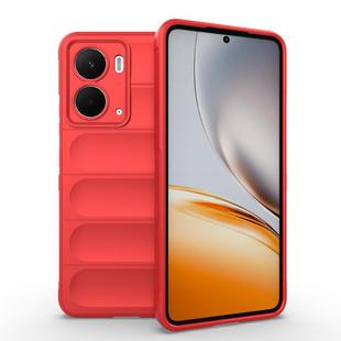 For Realme P3 5G Global Magic Shield TPU + Flannel Phone Case(Red)