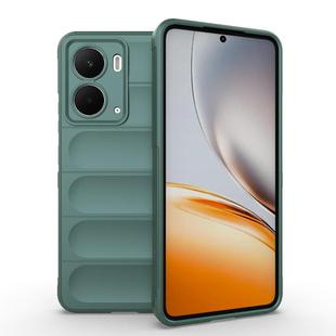 For Realme P3 5G Global Magic Shield TPU + Flannel Phone Case(Dark Green)