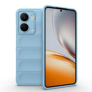 For Realme P3 5G Global Magic Shield TPU + Flannel Phone Case(Light Blue)
