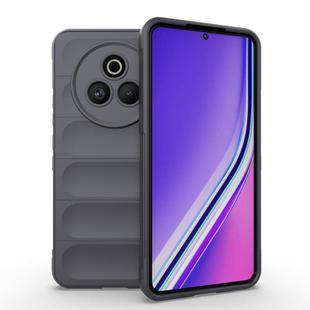 For Realme P3 Pro 5G Global Magic Shield TPU + Flannel Phone Case(Dark Grey)
