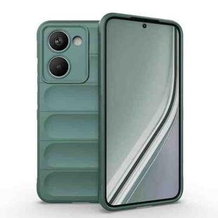 For Realme P3 Ultra 5G India Magic Shield TPU + Flannel Phone Case(Dark Green)