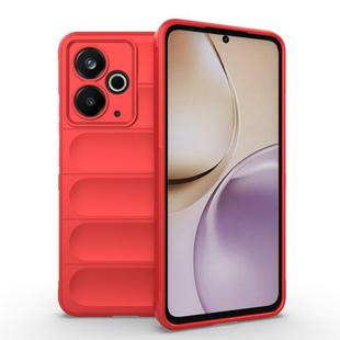 For Realme 14T 5G Global Magic Shield TPU + Flannel Phone Case(Red)