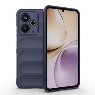 For Realme 14T 5G Global Magic Shield TPU + Flannel Phone Case(Dark Blue)