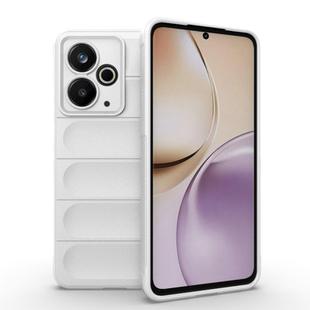 For Realme 14T 5G Global Magic Shield TPU + Flannel Phone Case(White)