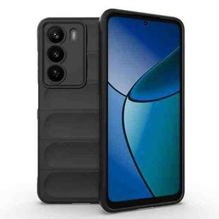 For Realme C73 5G Global / Narzo 80 Lite Magic Shield TPU + Flannel Phone Case(Black)