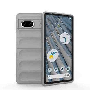 For Google Pixel 7a Magic Shield TPU + Flannel Phone Case(Grey)