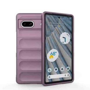 For Google Pixel 7a Magic Shield TPU + Flannel Phone Case(Purple)