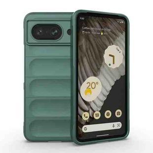 For Google Pixel 8 5G Magic Shield TPU + Flannel Phone Case(Dark Green)