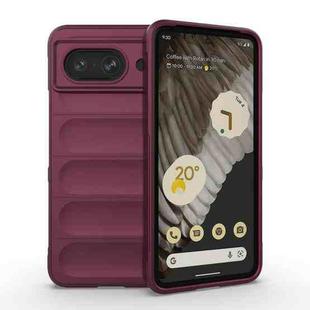 For Google Pixel 8 5G Magic Shield TPU + Flannel Phone Case(Wine Red)