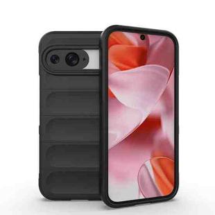 For Google Pixel 9 Pro 5G Magic Shield TPU + Flannel Phone Case(Black)