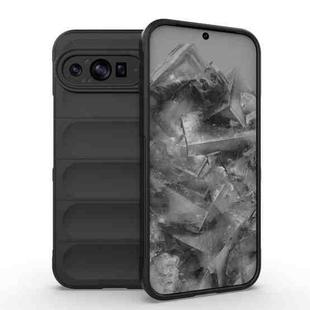 For Google Pixel 9 Pro XL 5G Magic Shield TPU + Flannel Phone Case(Black)