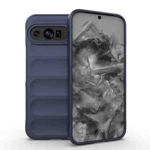 For Google Pixel 9 Pro XL 5G Magic Shield TPU + Flannel Phone Case(Dark Blue)