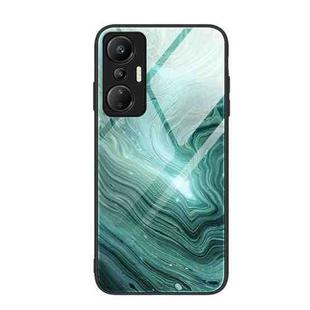 For Infinix Hot 20S Marble Pattern Glass Phone Case(Water Waves)