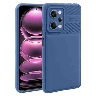 For Xiaomi Redmi Note 12 Pro 5G Twill Texture TPU Shockproof Phone Case(Blue)