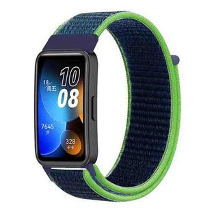 For Huawei Band 8 16mm Woven Nylon Loop Watch Band(Lime Green)