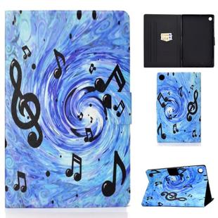 For Lenovo Tab M10 Plus TB-X606F Colored Drawing Horizontal Flip Leather Case with Holder & Card Slots & Sleep / Wake-up Function(Sheet Music)