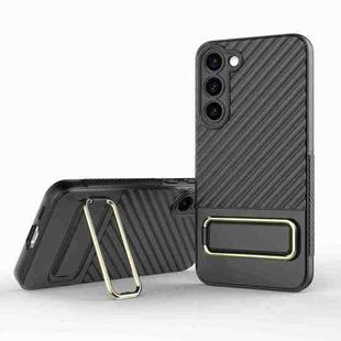 For Samsung Galaxy S23+ 5G Wavy Textured Phone Case (Black)