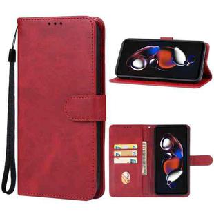 For Xiaomi Redmi Note 12T Pro Leather Phone Case(Red)