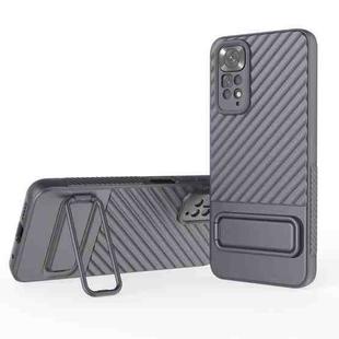 For Xiaomi Redmi Note 11S Wavy Texture TPU Phone Case with Lens Film(Grey)