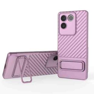 For vivo S17e Wavy Texture TPU Phone Case with Lens Film(Purple)