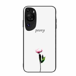 For Huawei P60 Art Colorful Painted Glass Phone Case(A Flower)