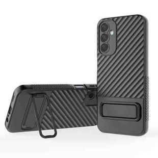 For Samsung Galaxy M14 5G Wavy Texture TPU Phone Case with Lens Film(Black)