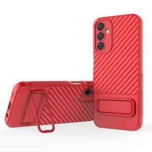 For Samsung Galaxy M14 5G Wavy Texture TPU Phone Case with Lens Film(Red)