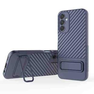 For Samsung Galaxy M14 5G Wavy Texture TPU Phone Case with Lens Film(Royal Blue)