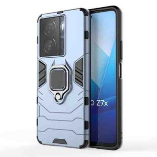 For vivo iQOO Z7x 5G Magnetic Ring Holder PC + TPU Phone Case(Navy Blue)