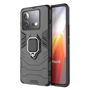 For vivo iQOO Neo8 Magnetic Ring Holder PC + TPU Phone Case(Black)