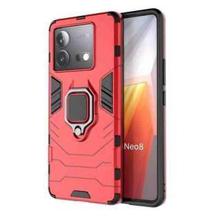 For vivo iQOO Neo8 Magnetic Ring Holder PC + TPU Phone Case(Red)