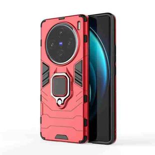 For vivo X100 5G Magnetic Ring Holder PC + TPU Phone Case(Red)