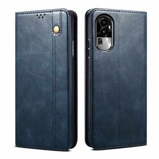 For OPPO Reno10 Pro+ Global Oil Wax Crazy Horse Texture Leather Phone Case(Blue)