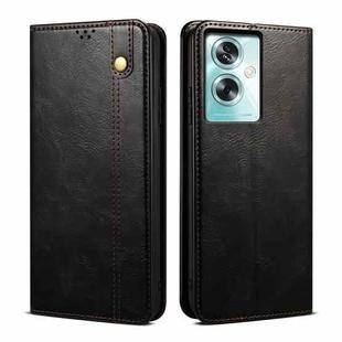 For OPPO A79 5G Oil Wax Crazy Horse Texture Leather Phone Case(Black)